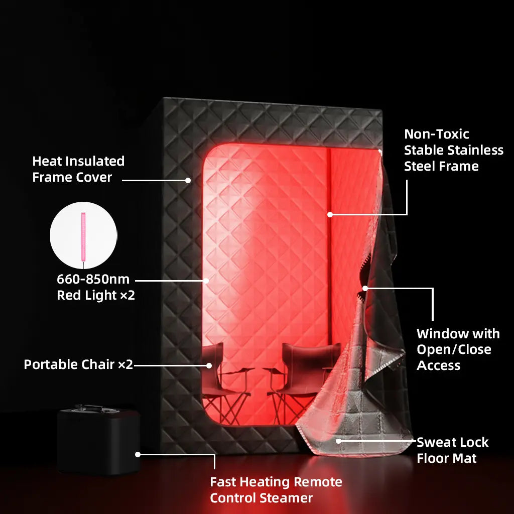 GlowSteam™ Red Light Portable Steam Sauna
