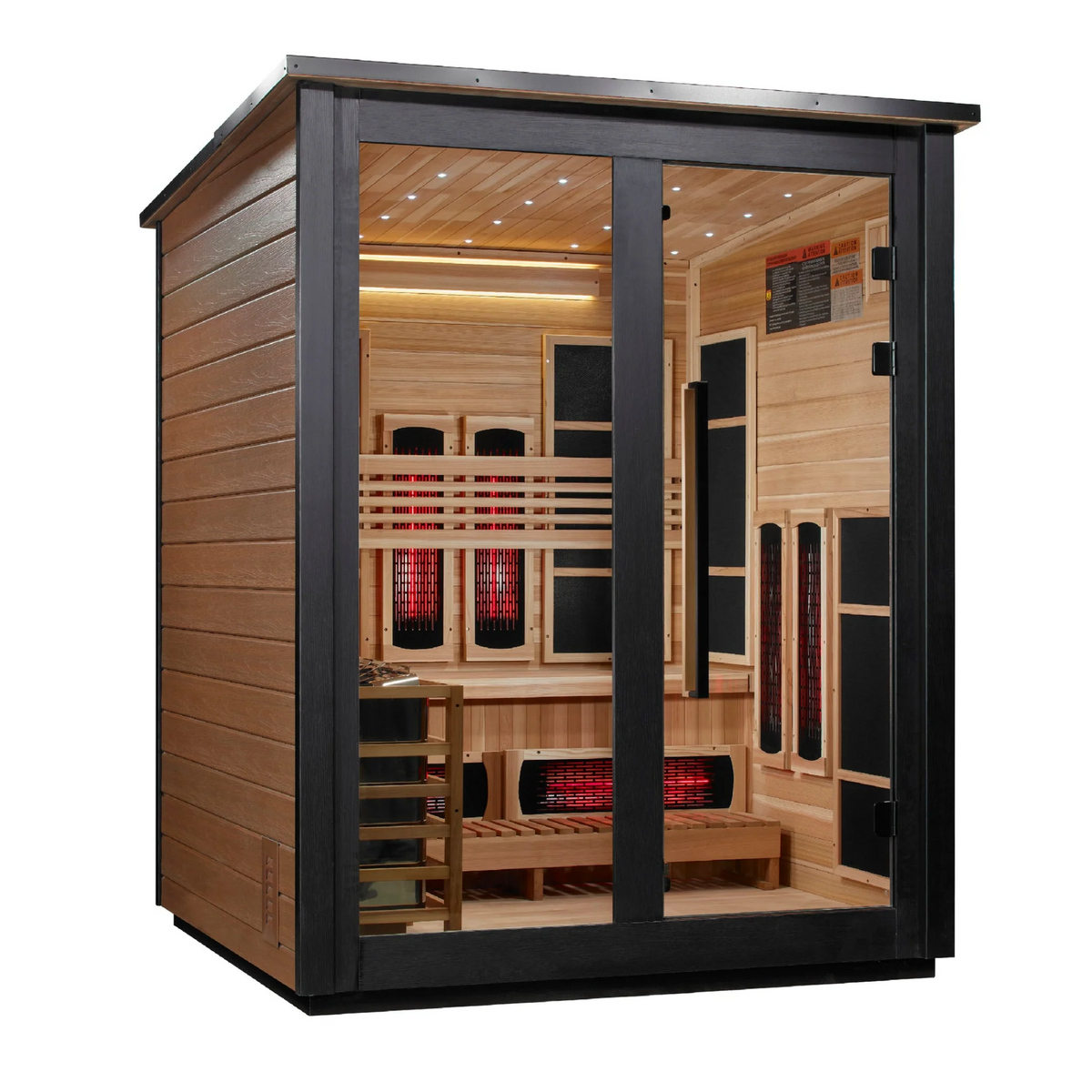 Golden Designs Loviisa 3-Person Outdoor Hybrid Sauna - 2 Tone Finish GDI-8523-03