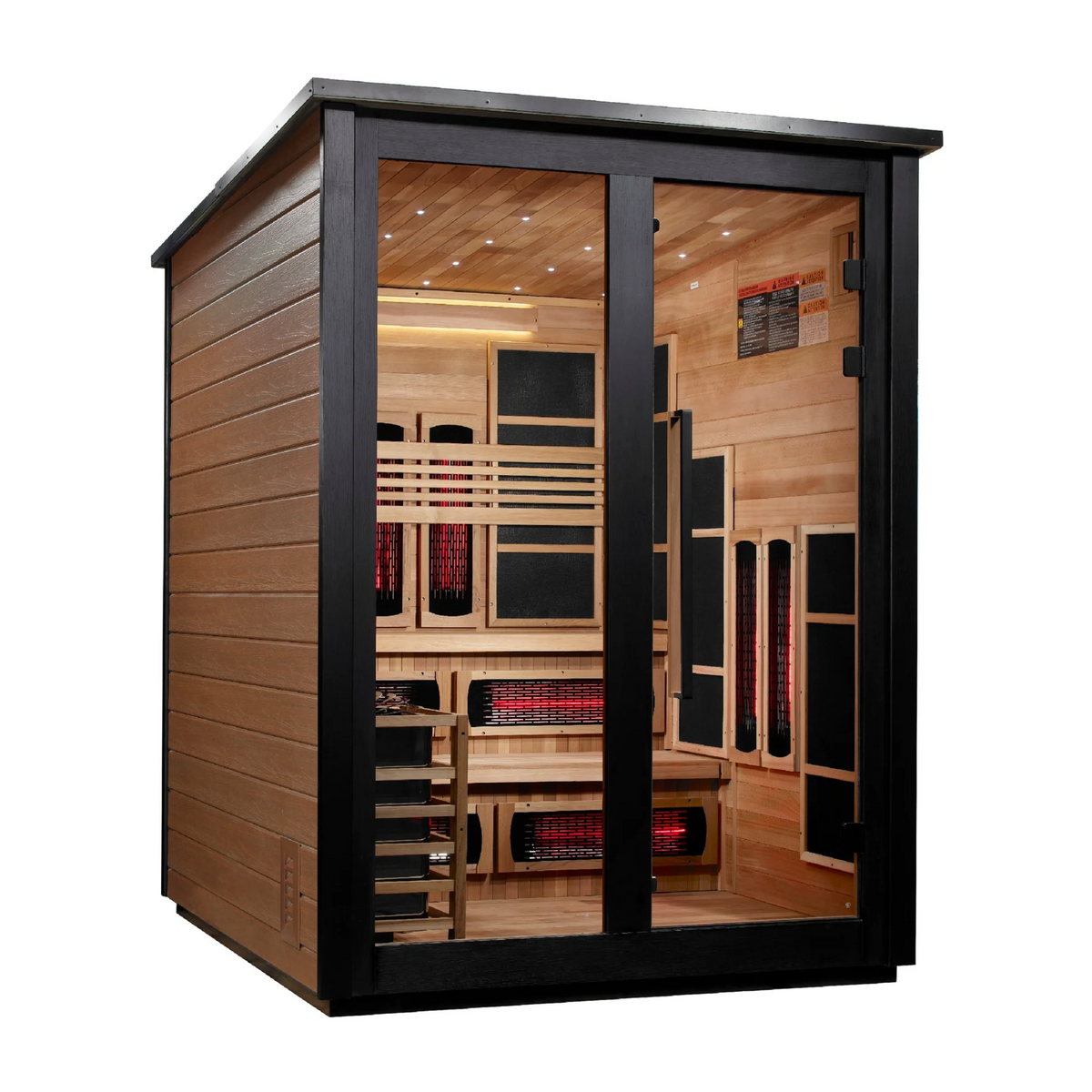 Golden Designs Kaskinen 6-Person Outdoor Hybrid Sauna - 2 Tone Finish GDI-8526-03