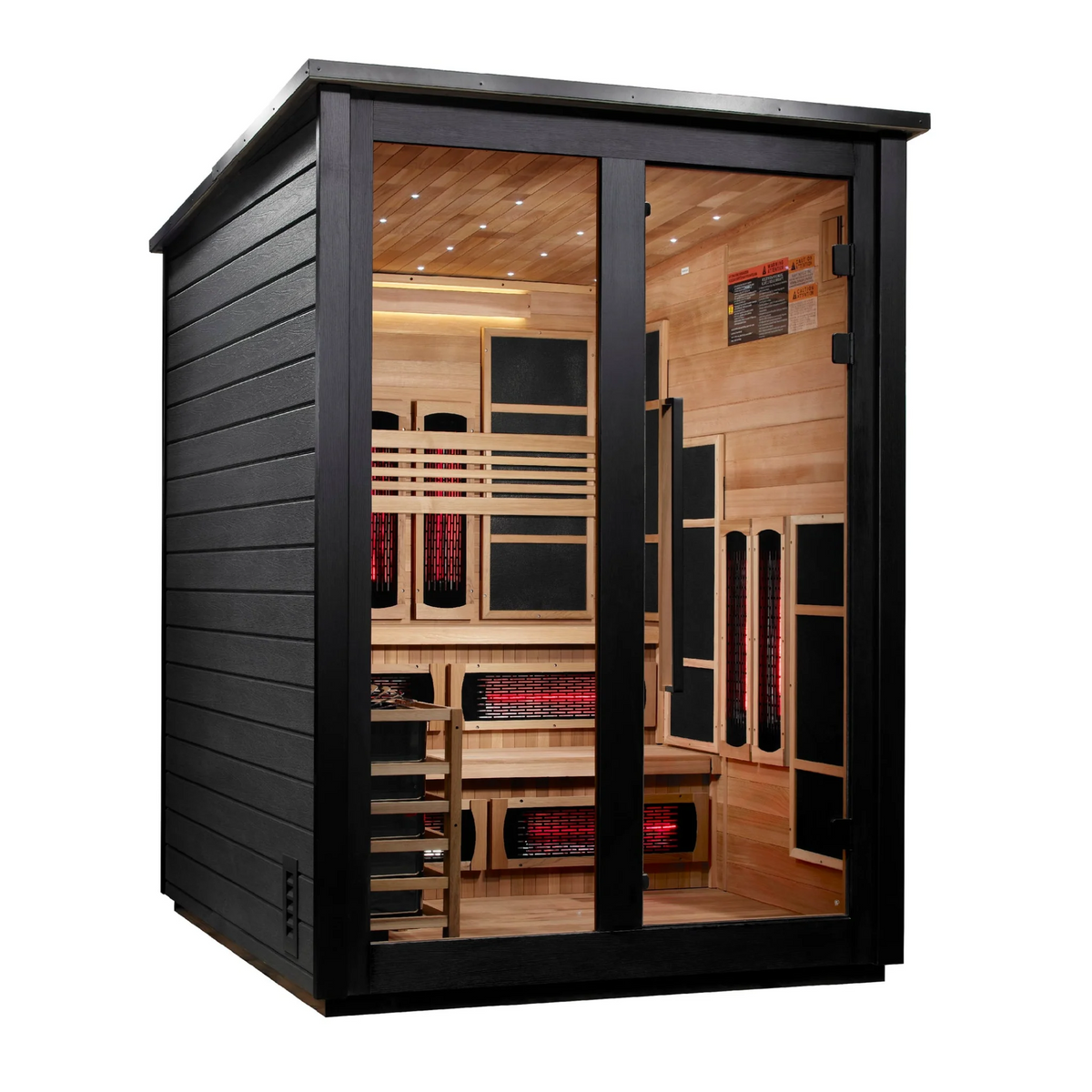 Golden Designs Kaskinen 6-Person Outdoor Hybrid Sauna - Black Finish GDI-8526-04