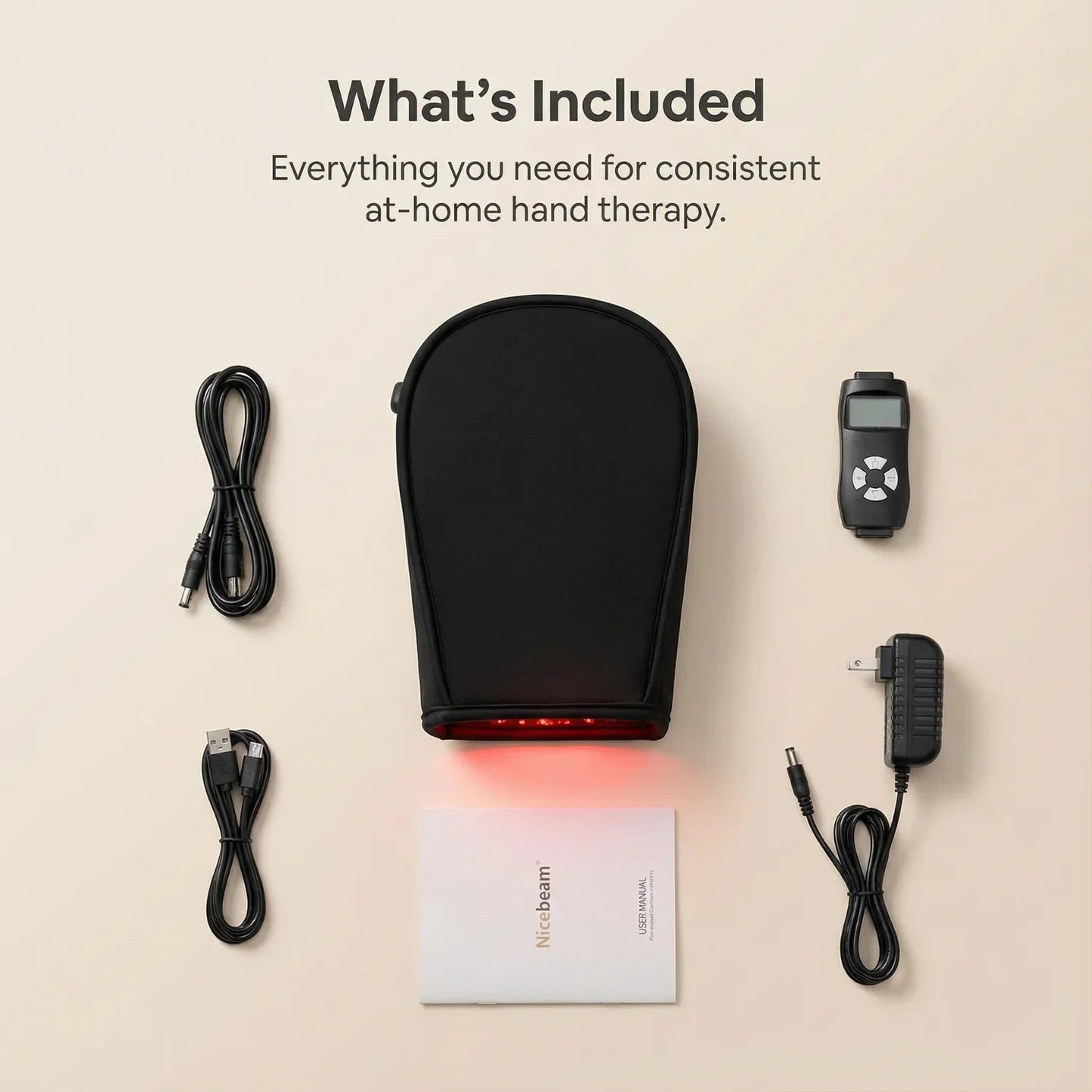Nicebeam Red Light Therapy Hand Gloves