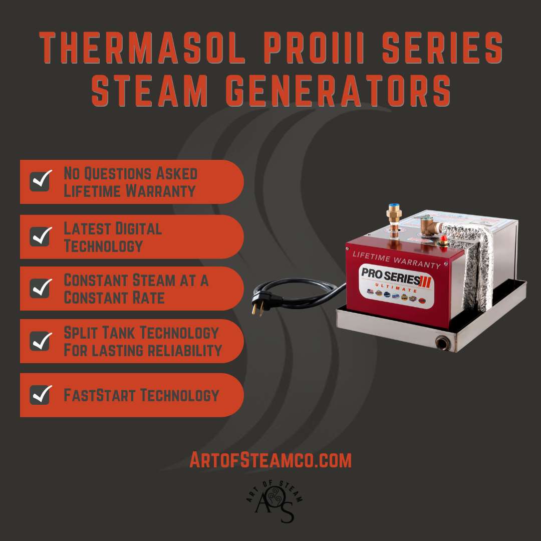 Thermasol PROIII-240 PRO Series III 10kW Steam Shower Generator – Up to 240 cu. ft.