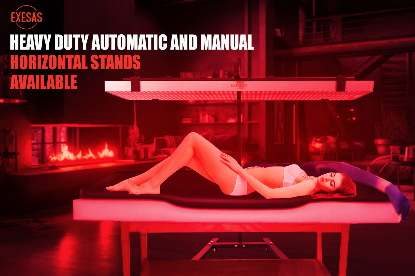 EXESAS 120 LED Full-Body Red Light Therapy Panel — 4-Wavelength Premium System