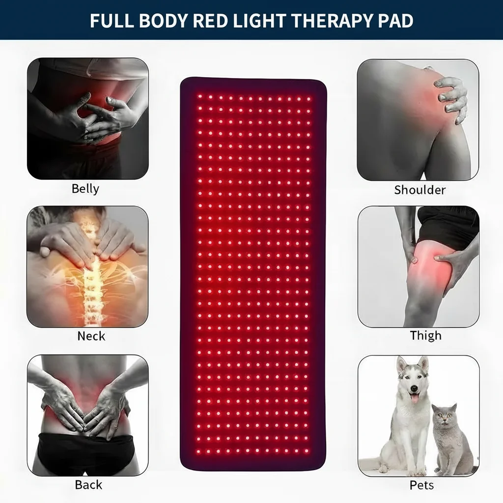 Red Light Therapy Pad for Body – Infrared Wellness Mat with Timer