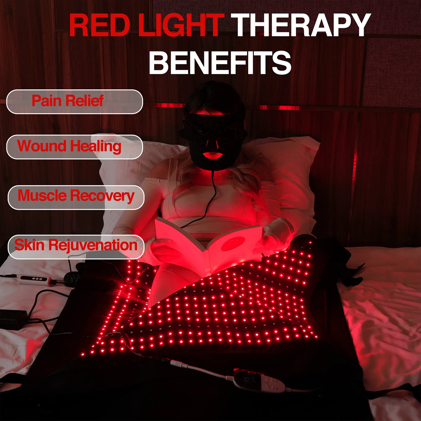 Icedragon Red Infrared Light Therapy Mat with Goggles