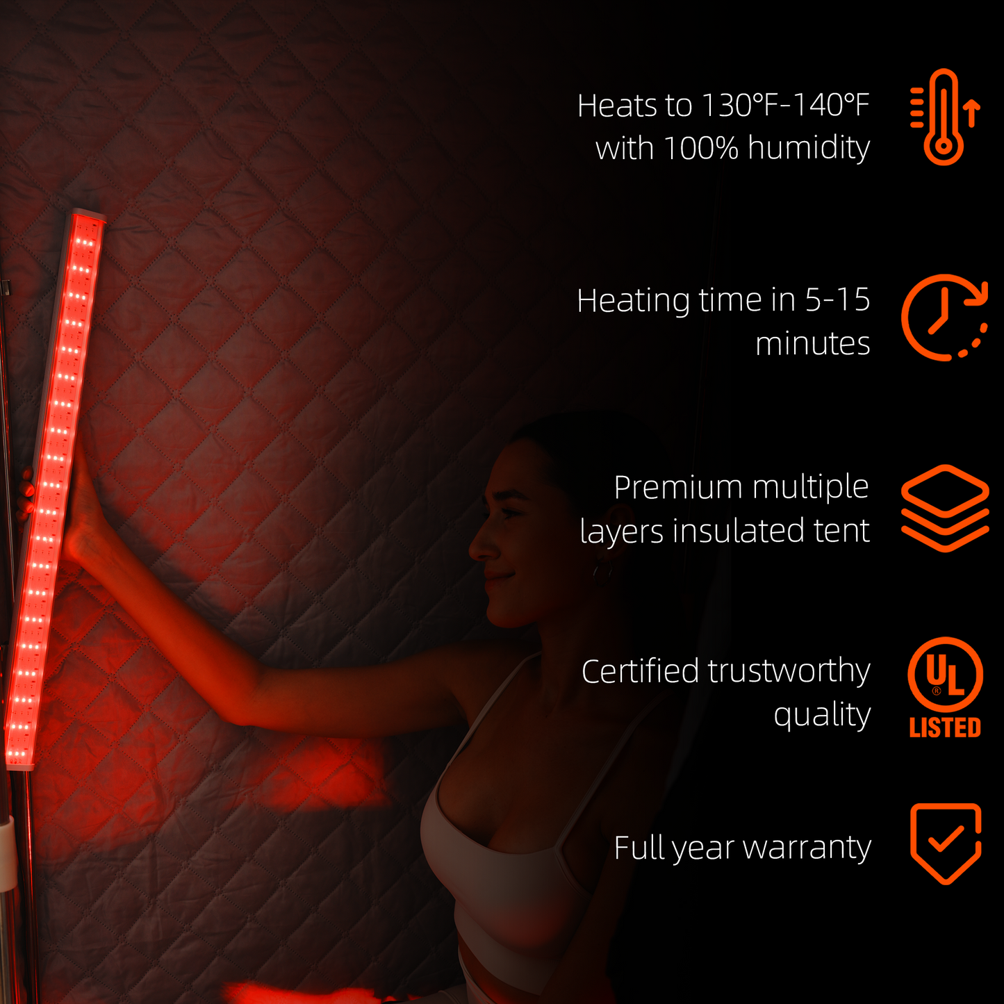 Red Light Therapy for Saunas All | Heat Resistant Sauna Red Light Wand