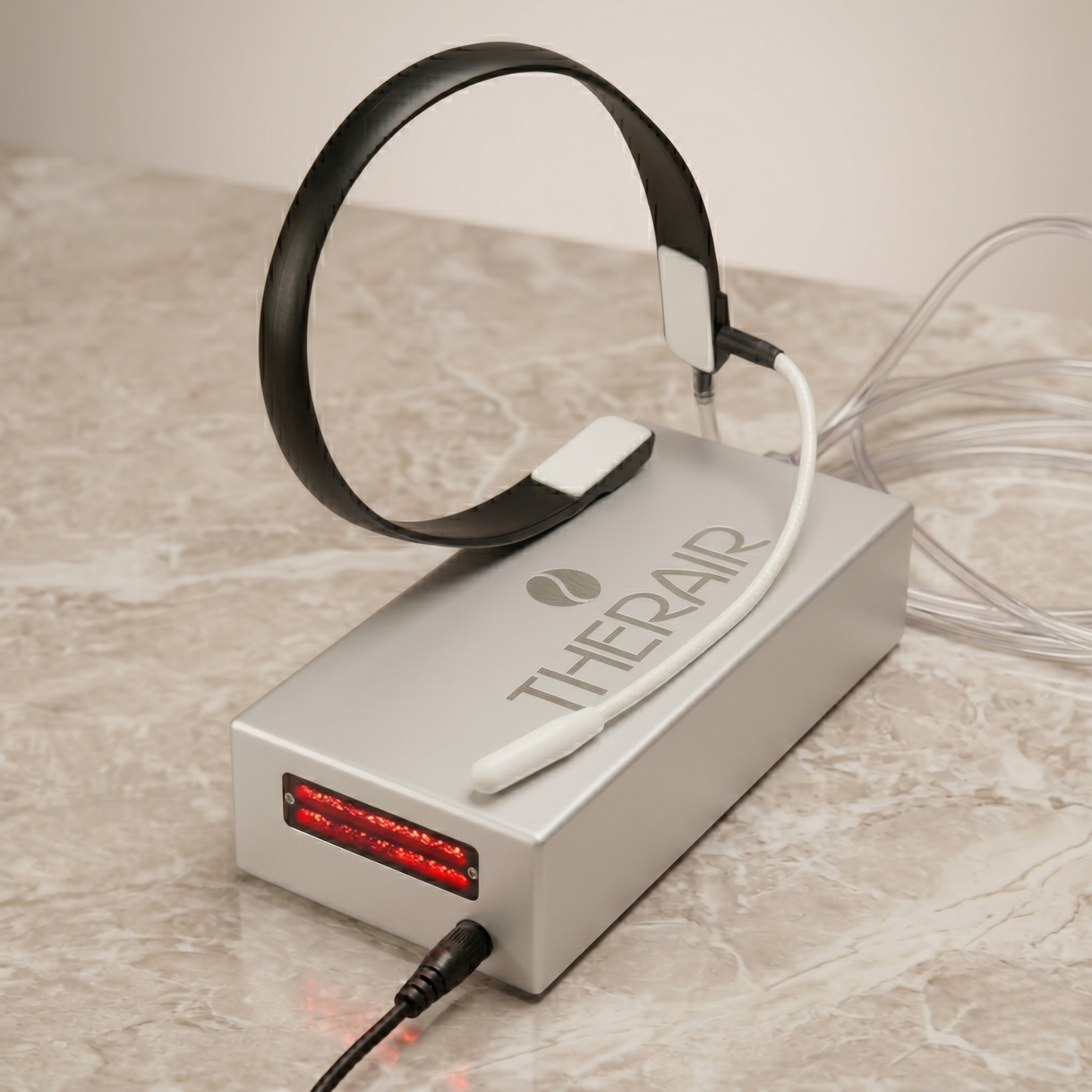 TheraAir device on a marble surface