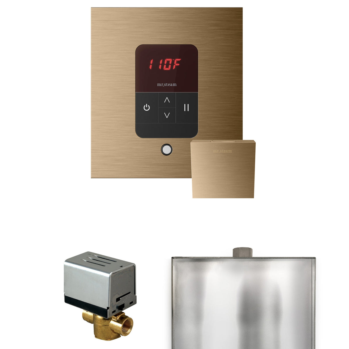 Mr. Steam Basic Butler Steam Shower Control Package – iTempo Control, Designer Steamhead, AutoFlush & Drip Pan for MS & Super Generators