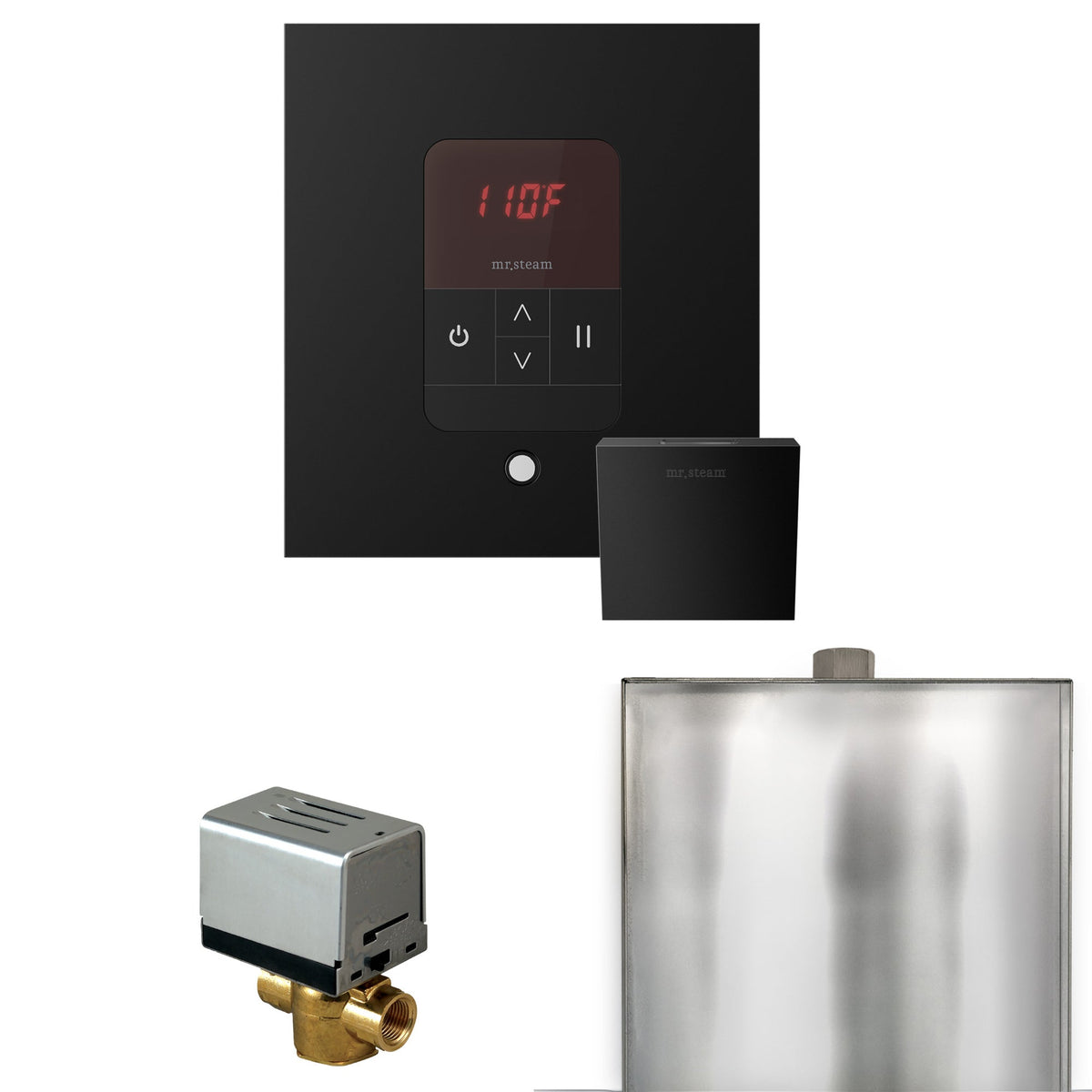 Mr. Steam Basic Butler Steam Shower Control Package – iTempo Control, Designer Steamhead, AutoFlush & Drip Pan for MS & Super Generators
