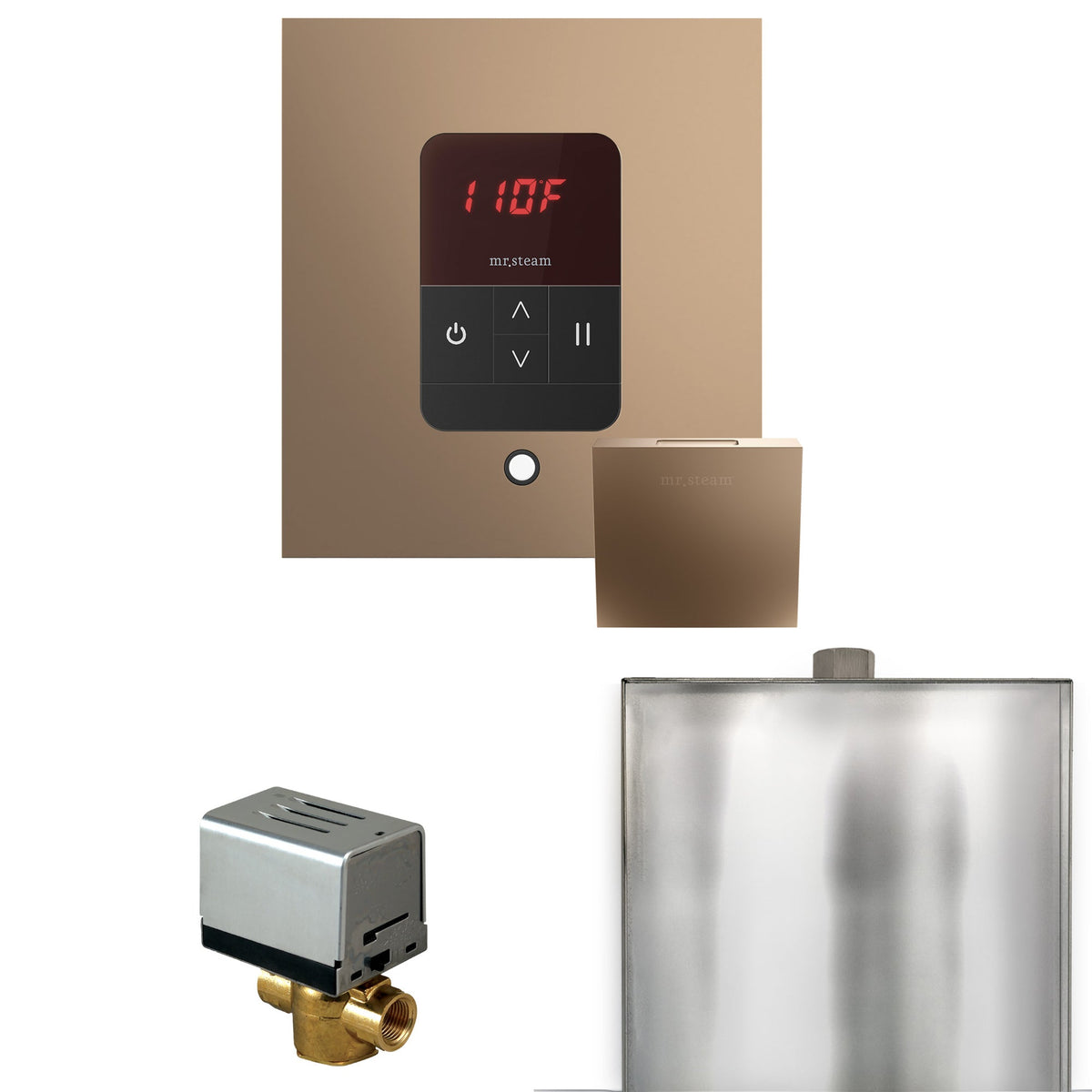 Mr. Steam Basic Butler Steam Shower Control Package – iTempo Control, Designer Steamhead, AutoFlush & Drip Pan for MS & Super Generators