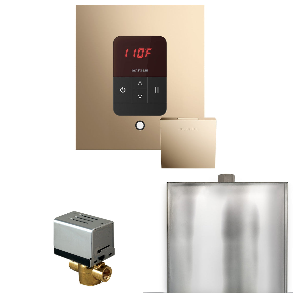 Mr. Steam Basic Butler Steam Shower Control Package – iTempo Control, Designer Steamhead, AutoFlush & Drip Pan for MS & Super Generators