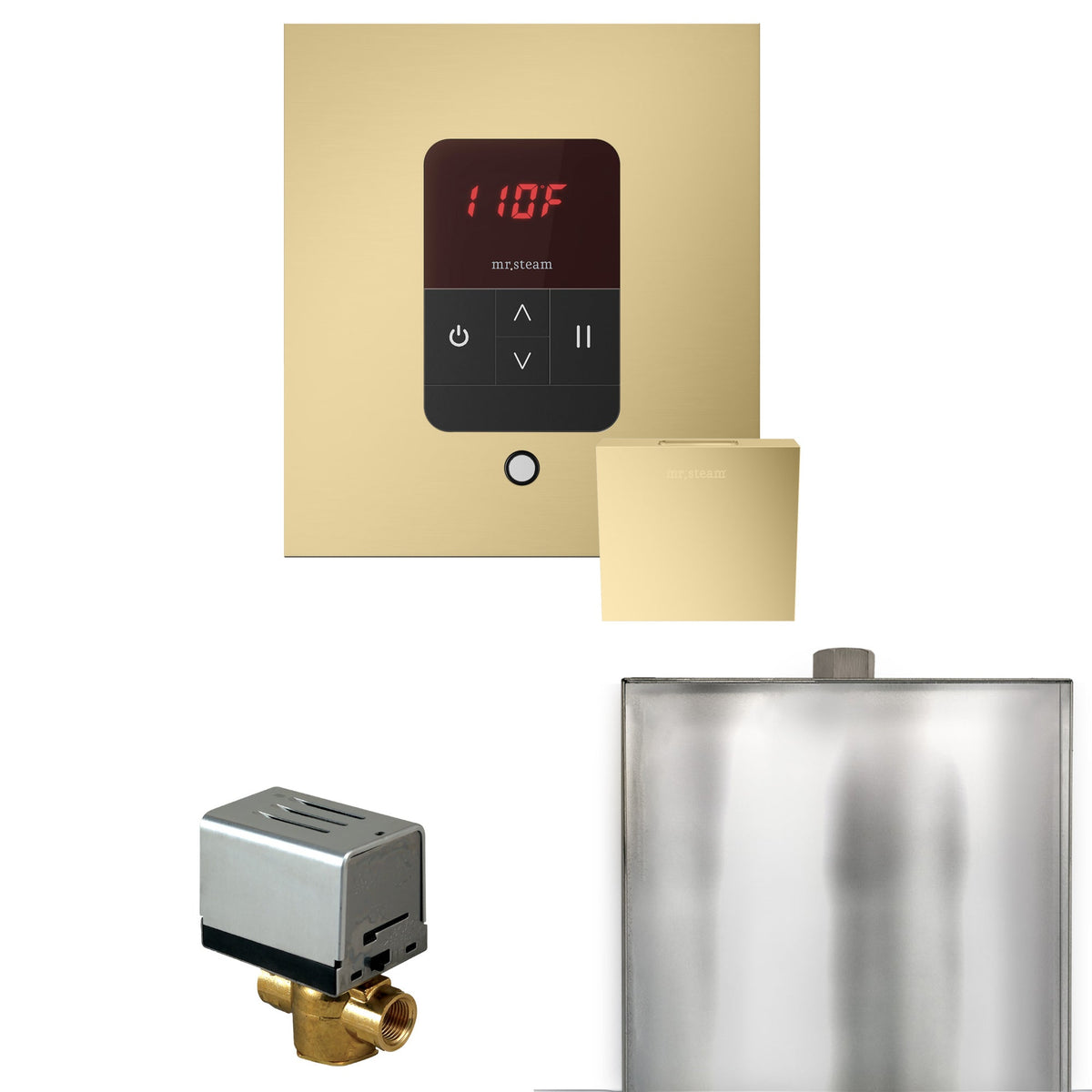 Mr. Steam Basic Butler Steam Shower Control Package – iTempo Control, Designer Steamhead, AutoFlush & Drip Pan for MS & Super Generators