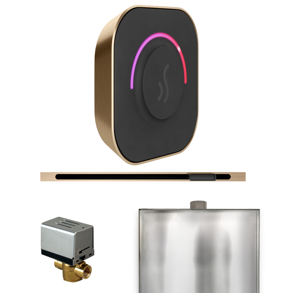 Mr. Steam ButlerTouch Linear Steam Shower Control Package – TempoTouch Control, Linear Steamhead, AutoFlush & Drip Pan for MS & Super Generators