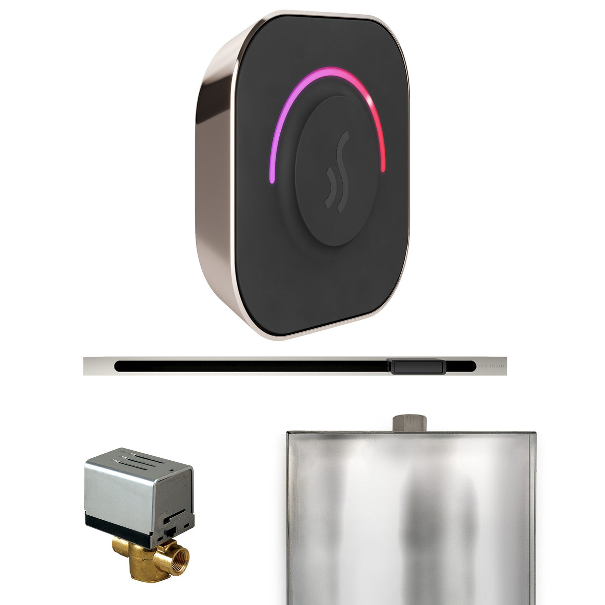 Mr. Steam ButlerTouch Linear Steam Shower Control Package – TempoTouch Control, Linear Steamhead, AutoFlush & Drip Pan for MS & Super Generators