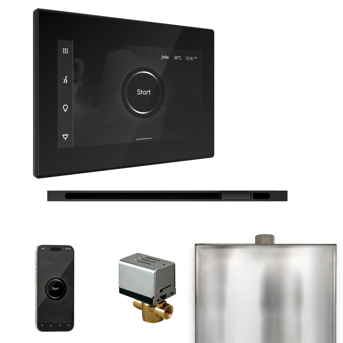 Mr. Steam XButler Linear Steam Shower Control Package – iSteamX Control, 16 in. Linear Steamhead, AutoFlush & Drip Pan for MS & Super Generators
