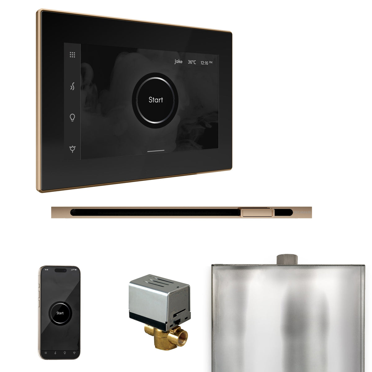 Mr. Steam XButler Linear Steam Shower Control Package – iSteamX Control, 16 in. Linear Steamhead, AutoFlush & Drip Pan for MS & Super Generators