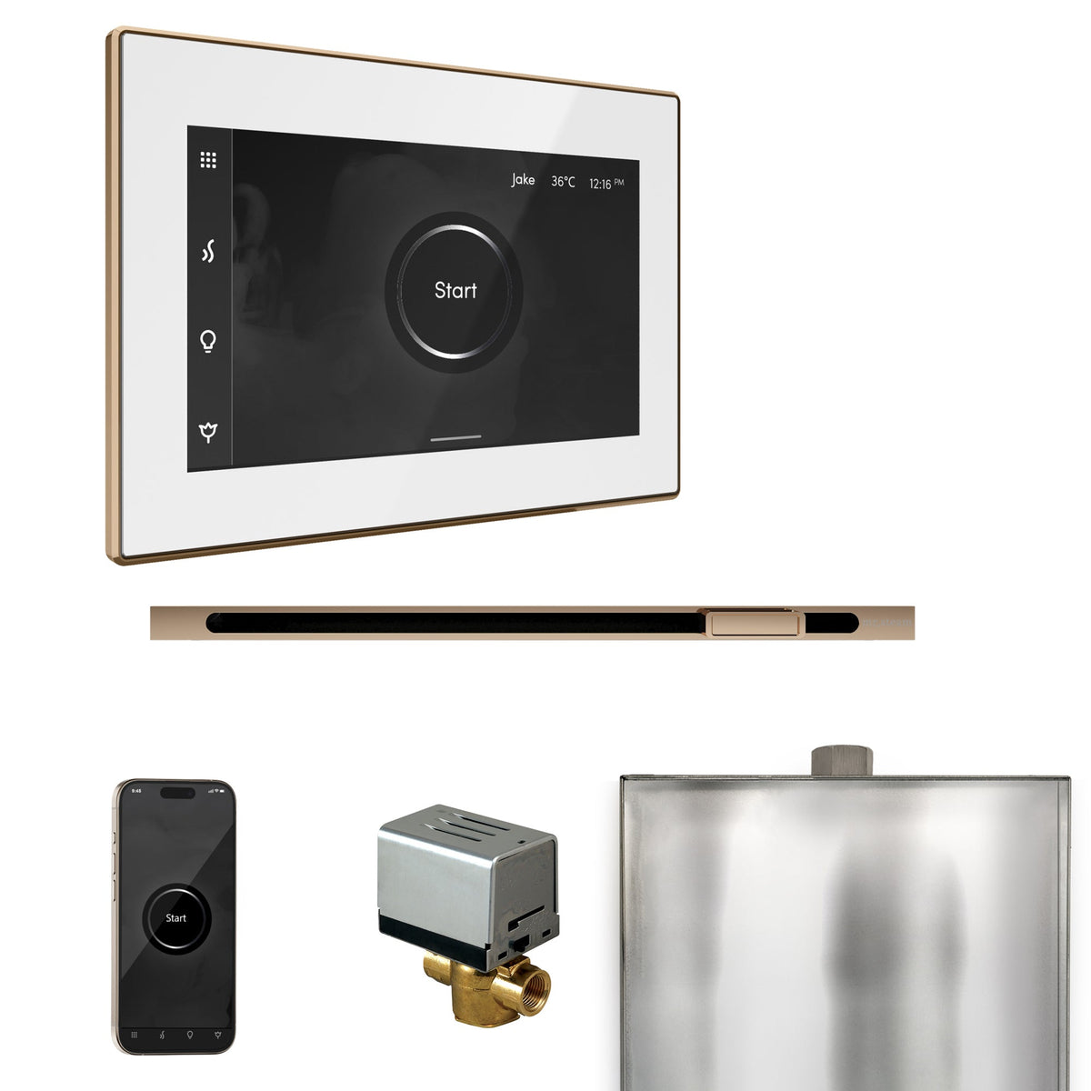 Mr. Steam XButler Linear Steam Shower Control Package – iSteamX Control, 16 in. Linear Steamhead, AutoFlush & Drip Pan for MS & Super Generators