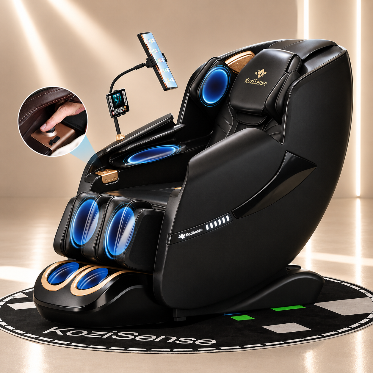 KoziSense KZ-A18 3D SL-track Massage Chair 2026 Upgraded - (All Black)