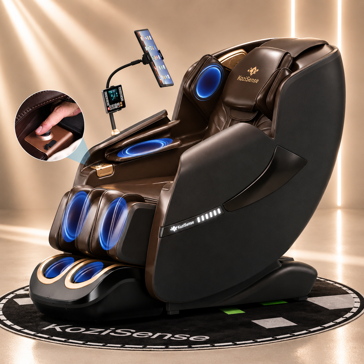 KoziSense KZ-A18 3D SL-track Massage Chair 2026 Upgraded - (All Black)