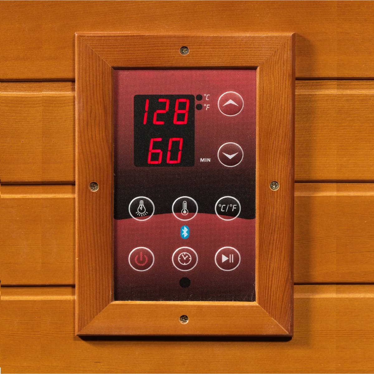 Dynamic Heming Elite 2 Person Corner Ultra Low EMF Infrared Sauna (3–5MG) with Chromotherapy & Bluetooth – Canadian Hemlock – DYN-6225-02 Elite