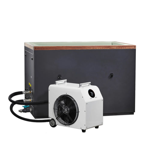Dynamic Cold Therapy CUBOID Cold Plunge Tub with PVC Interior & Nano-Coated Stainless Steel Exterior, DCT-S-050-PL-34