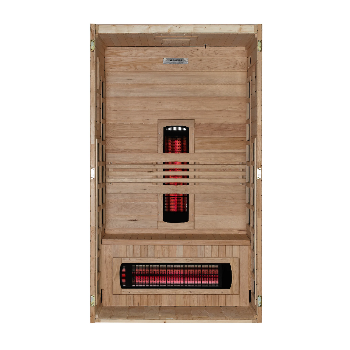 Dynamic Santorini 1-2 Person Full Spectrum Near Zero EMF Infrared Sauna, Canadian Hemlock, Espresso Stain, PureTech™, DYN-6009-03 FS