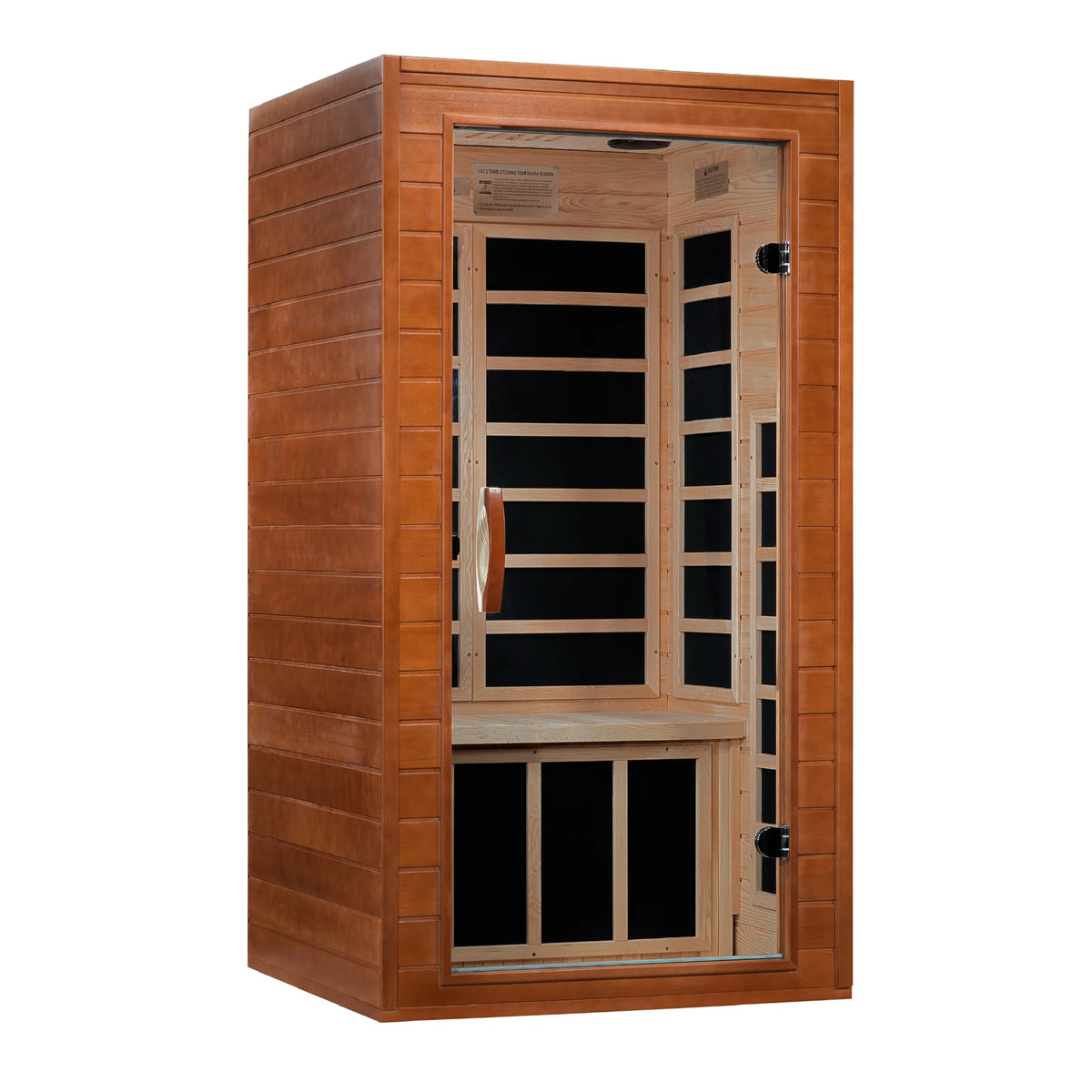 Dynamic Avila 1–2 Person Infrared Sauna, Low EMF FAR Infrared, Canadian Hemlock, Indoor, DYN-6103-01