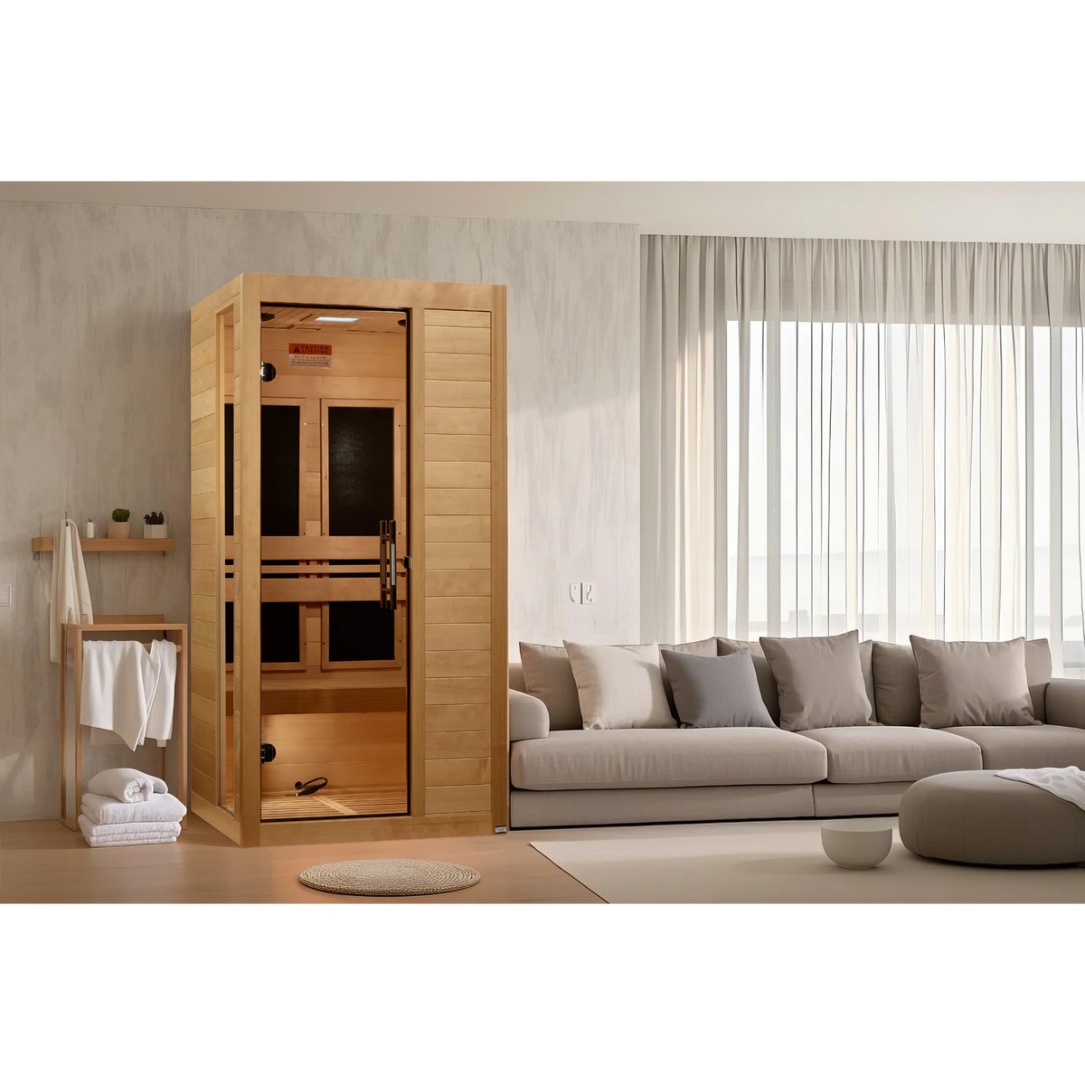 Dynamic Veneto Elite 1-2-person Ultra Low EMF (Between 3-5MG)   FAR Infrared Sauna (Canadian Hemlock)