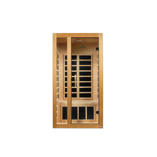 Dynamic Gracia 1–2 Person Infrared Sauna, Low EMF FAR Infrared, Canadian Hemlock, Indoor, DYN-6119-01