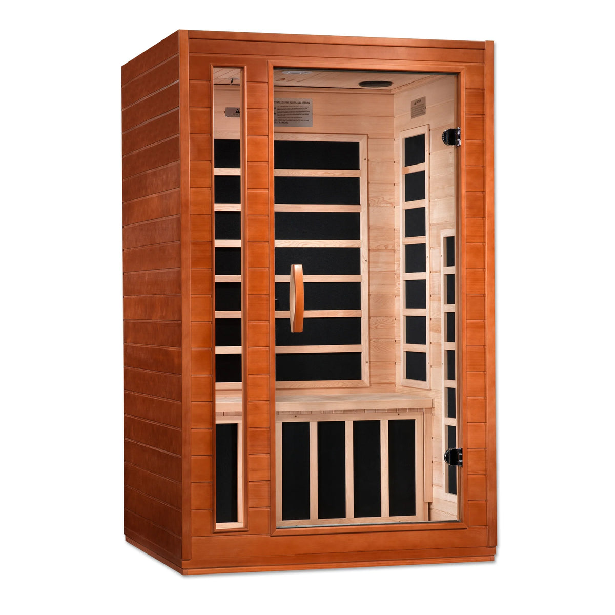 Dynamic Cordoba 2 Person Infrared Sauna, Low EMF FAR Infrared, Indoor, Canadian Hemlock, DYN-6203-01
