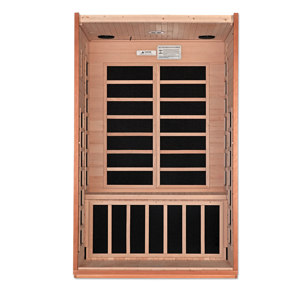 Dynamic Cordoba 2 Person Infrared Sauna, Low EMF FAR Infrared, Indoor, Canadian Hemlock, DYN-6203-01