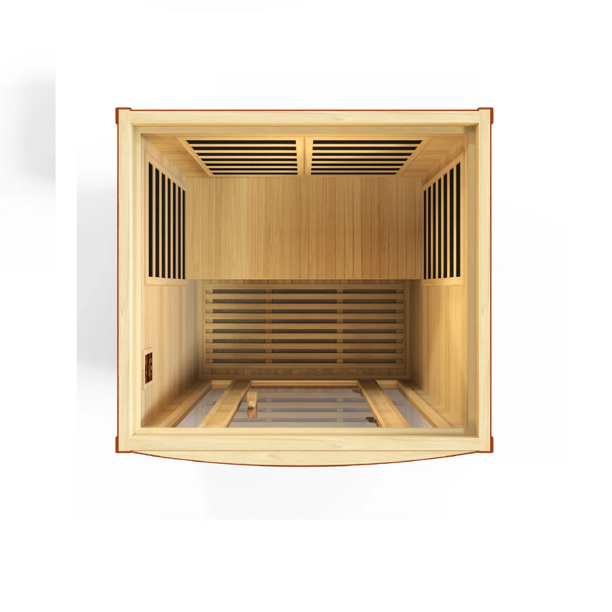Dynamic San Marino 2 Person Infrared Sauna, Low EMF FAR Infrared, Canadian Hemlock, Indoor, DYN-6206-01