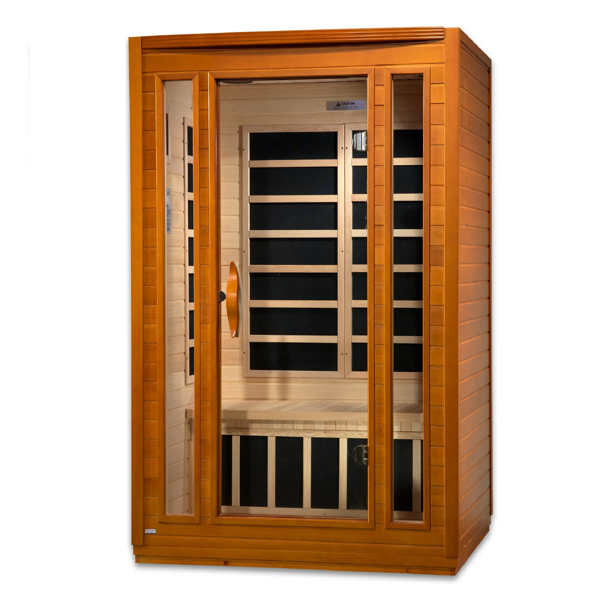 Dynamic San Marino 2 Person Infrared Sauna, Low EMF FAR Infrared, Canadian Hemlock, Indoor, DYN-6206-01
