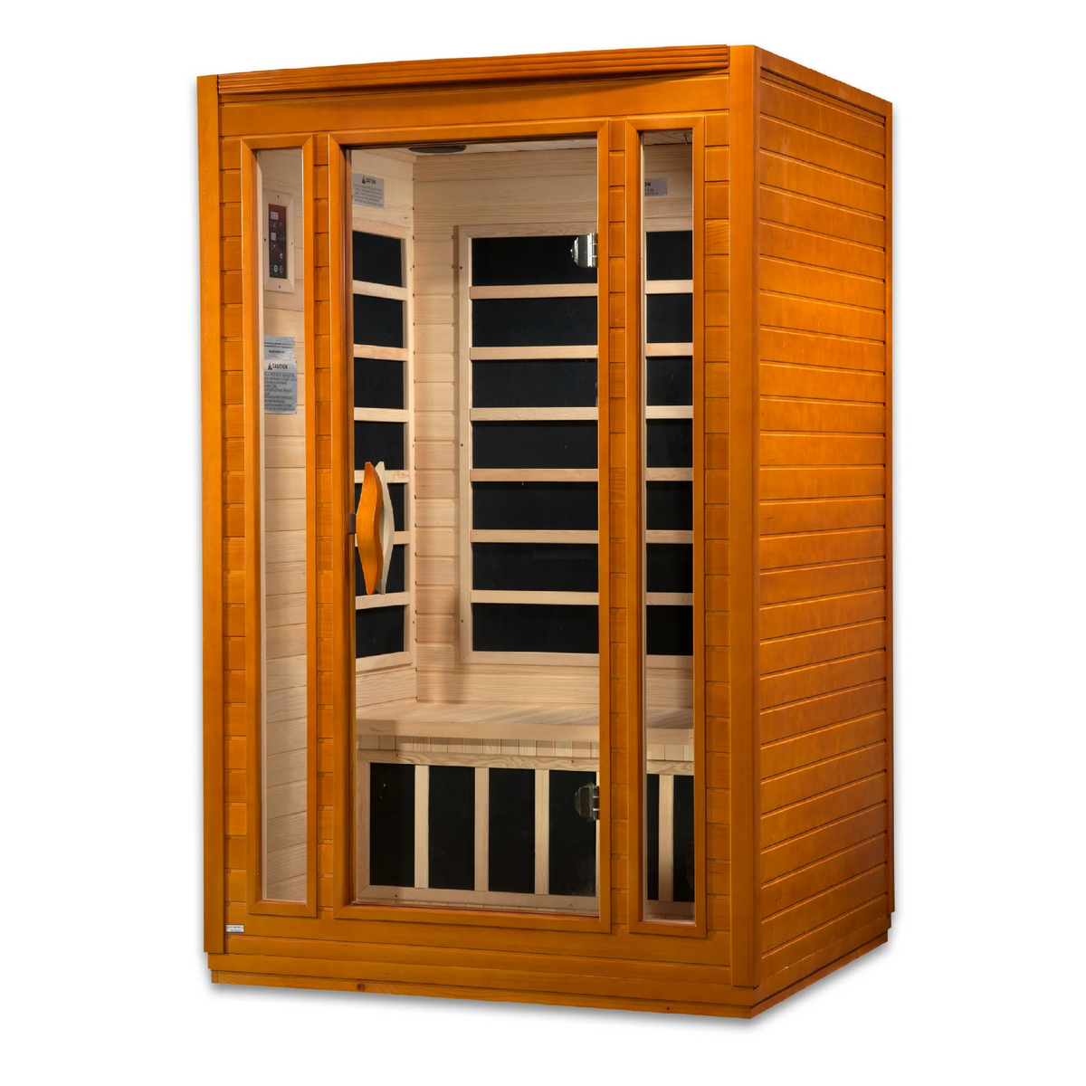 Dynamic San Marino Elite 2 Person Ultra Low EMF FAR Infrared Sauna (3–5MG) with Chromotherapy & Bluetooth, Canadian Hemlock – DYN-6206-01 Elite