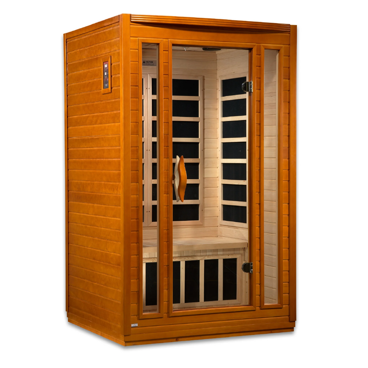 Dynamic San Marino 2 Person Infrared Sauna, Low EMF FAR Infrared, Canadian Hemlock, Indoor, DYN-6206-01