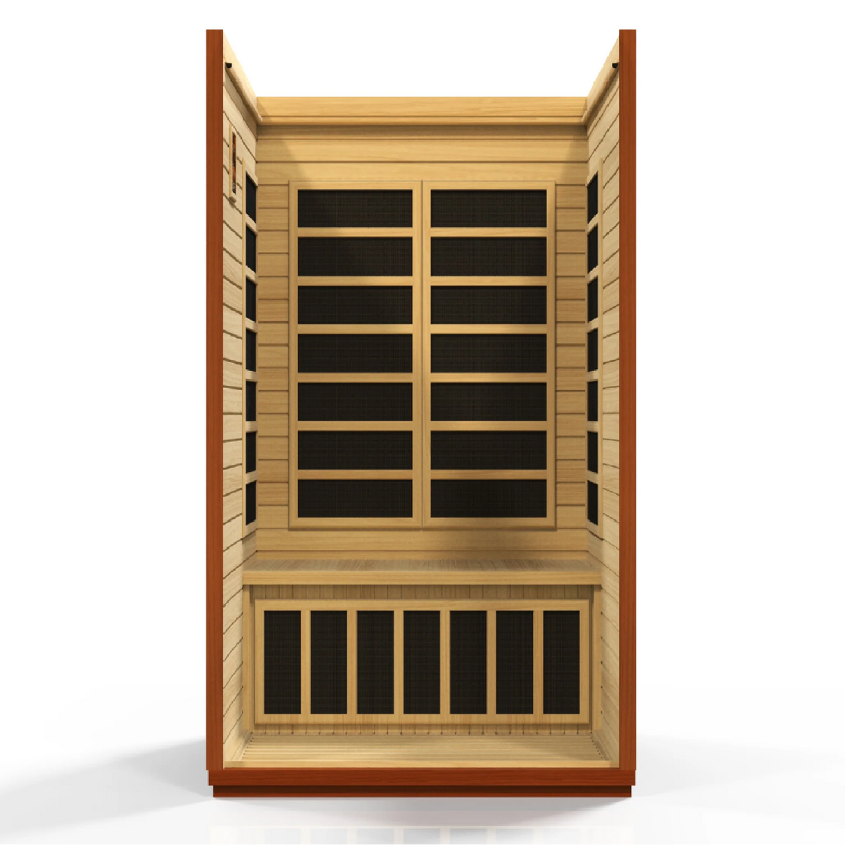 Dynamic San Marino Elite 2 Person Ultra Low EMF FAR Infrared Sauna (3–5MG) with Chromotherapy & Bluetooth, Canadian Hemlock – DYN-6206-01 Elite