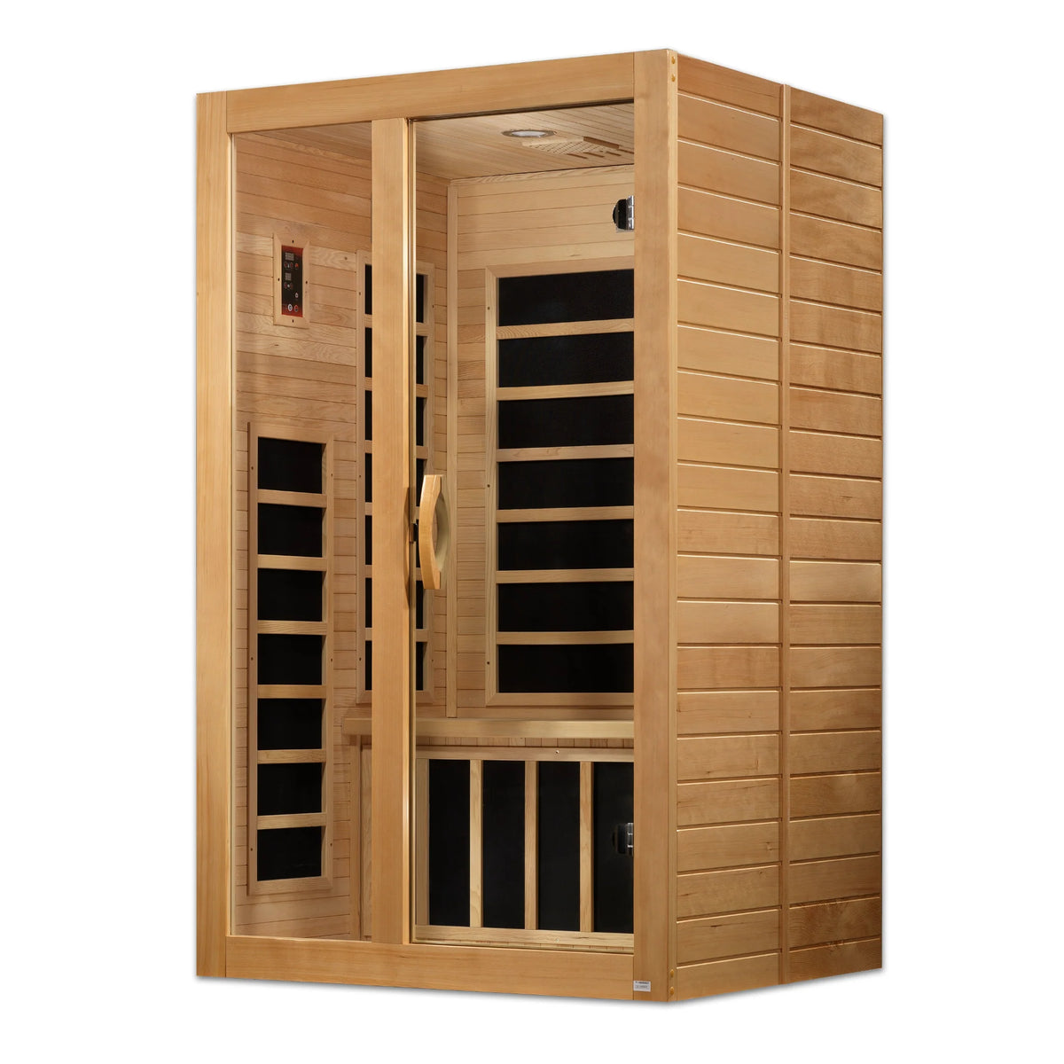 Dynamic Santiago 2 Person Infrared Sauna, Low EMF FAR Infrared, Indoor, Canadian Hemlock, DYN-6209-01