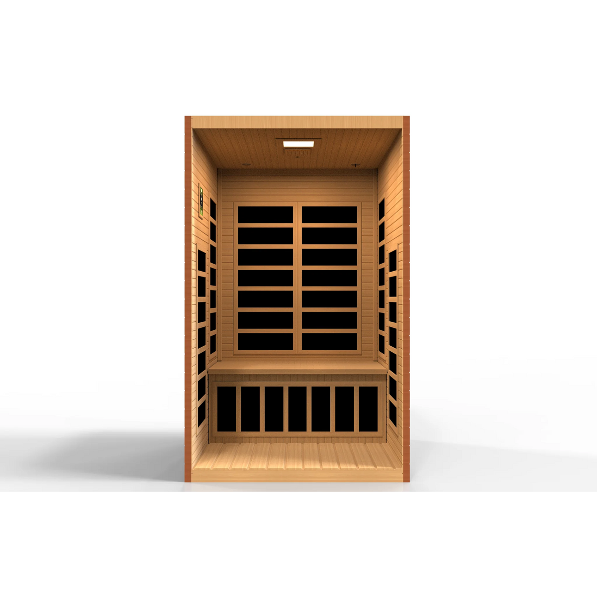 Dynamic Santiago Elite 2 Person Ultra Low EMF Infrared Sauna (3–5MG) with Chromotherapy, Bluetooth & Canadian Hemlock – DYN-6209-02 Elite