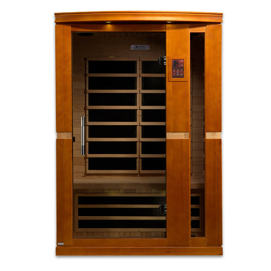 Dynamic Vittoria 2 Person Infrared Sauna, Low EMF FAR Infrared, Indoor, Canadian Hemlock, DYN-6220-01