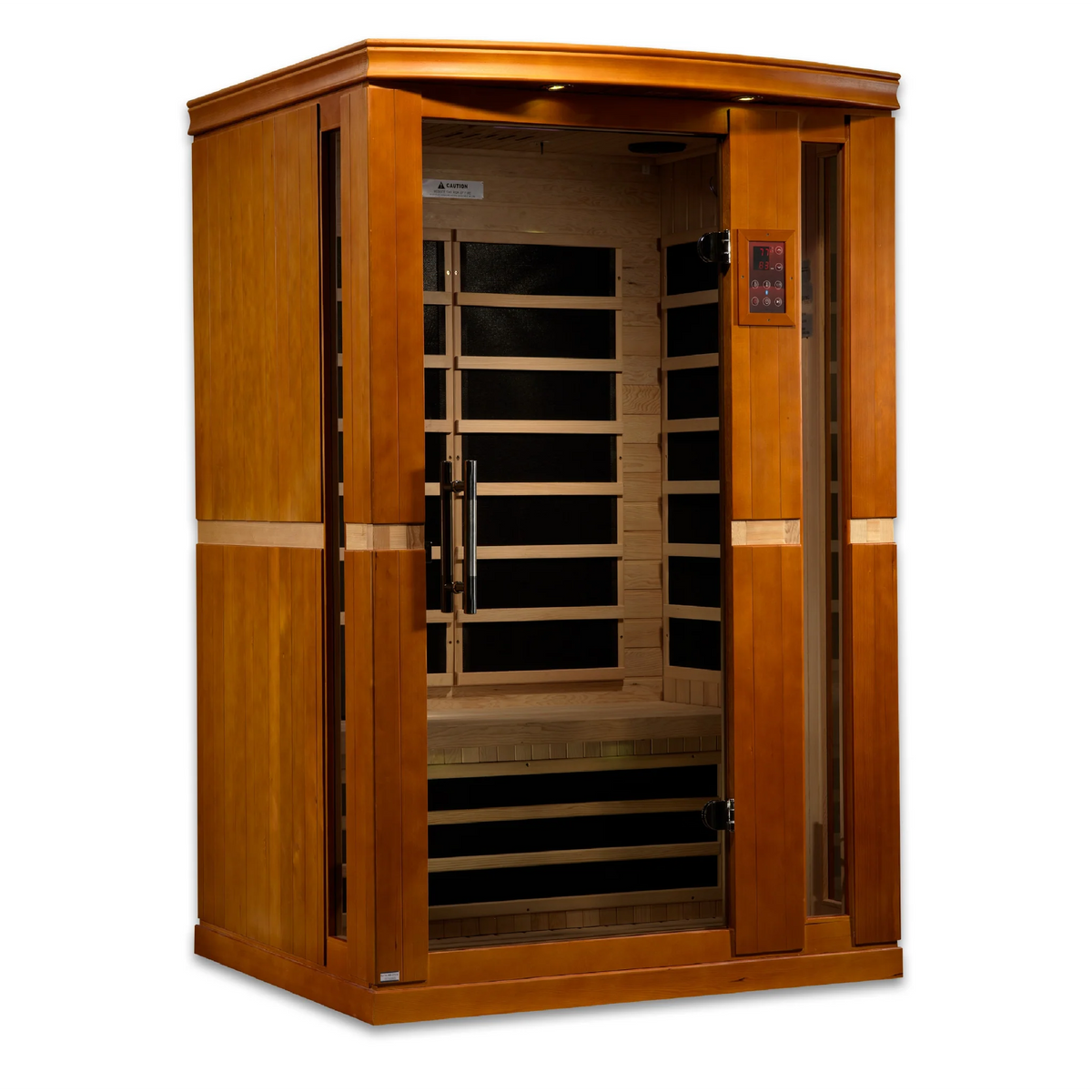 Dynamic Vittoria 2 Person Infrared Sauna, Low EMF FAR Infrared, Indoor, Canadian Hemlock, DYN-6220-01