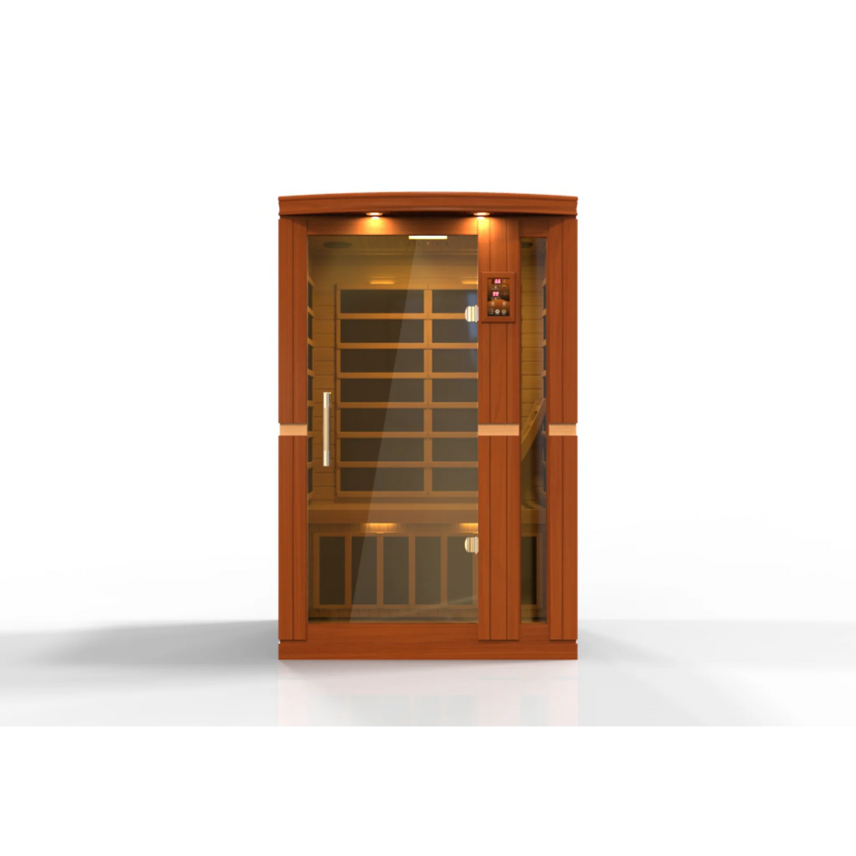 Dynamic Vittoria Elite 2 Person Ultra Low EMF Infrared Sauna (3–5MG) with Bronze Glass, Chromotherapy & Bluetooth – Canadian Hemlock – DYN-6220-01 Elite