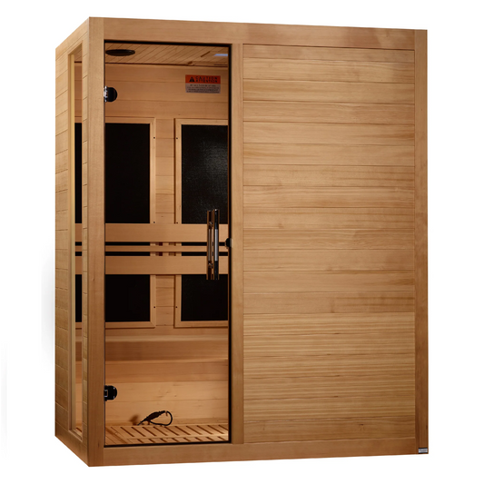 Dynamic Toscana 3 Person Infrared Sauna, Low EMF FAR Infrared, Indoor Canadian Hemlock, DYN-6315-05