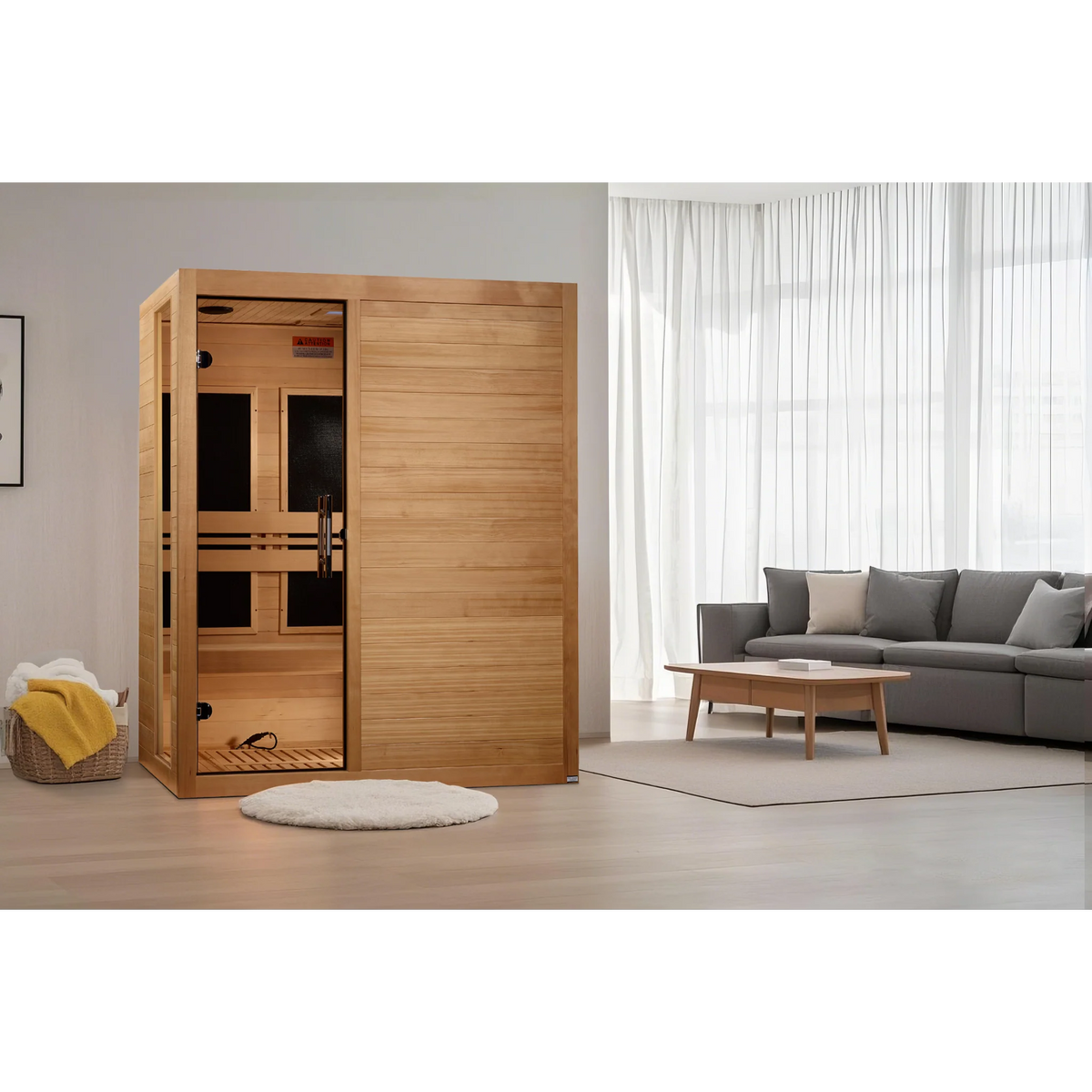 Dynamic Saunas Ultra LEMF (DYN-6315-05 Elite) Dynamic Toscana Elite 3 Person Ultra Low EMF Infrared Sauna (3–5MG) with Chromotherapy, Bluetooth & Canadian Hemlock – DYN-6315-05 Elite