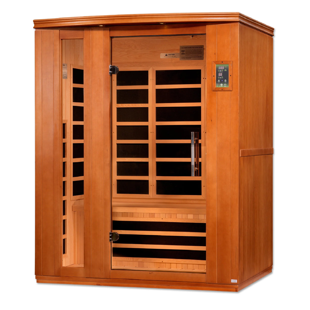 Dynamic Lugano 3 Person Infrared Sauna, Low EMF FAR Infrared, Indoor Canadian Hemlock, DYN-6336-02