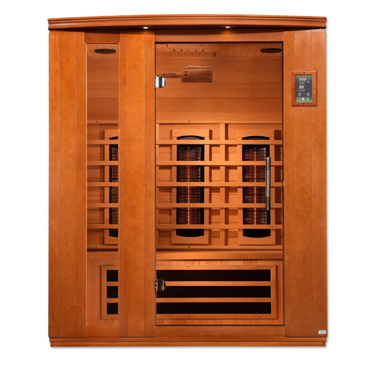 Dynamic Lugano 3 Person Full Spectrum Near Zero EMF Infrared Sauna (Under 3MG) with Near IR, Chromotherapy & Bluetooth – DYN-6336-03 FS