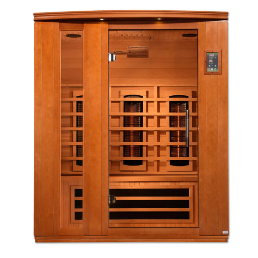 Dynamic Lugano 3 Person Full Spectrum Near Zero EMF Infrared Sauna (Under 3MG) with Near IR, Chromotherapy & Bluetooth – DYN-6336-03 FS