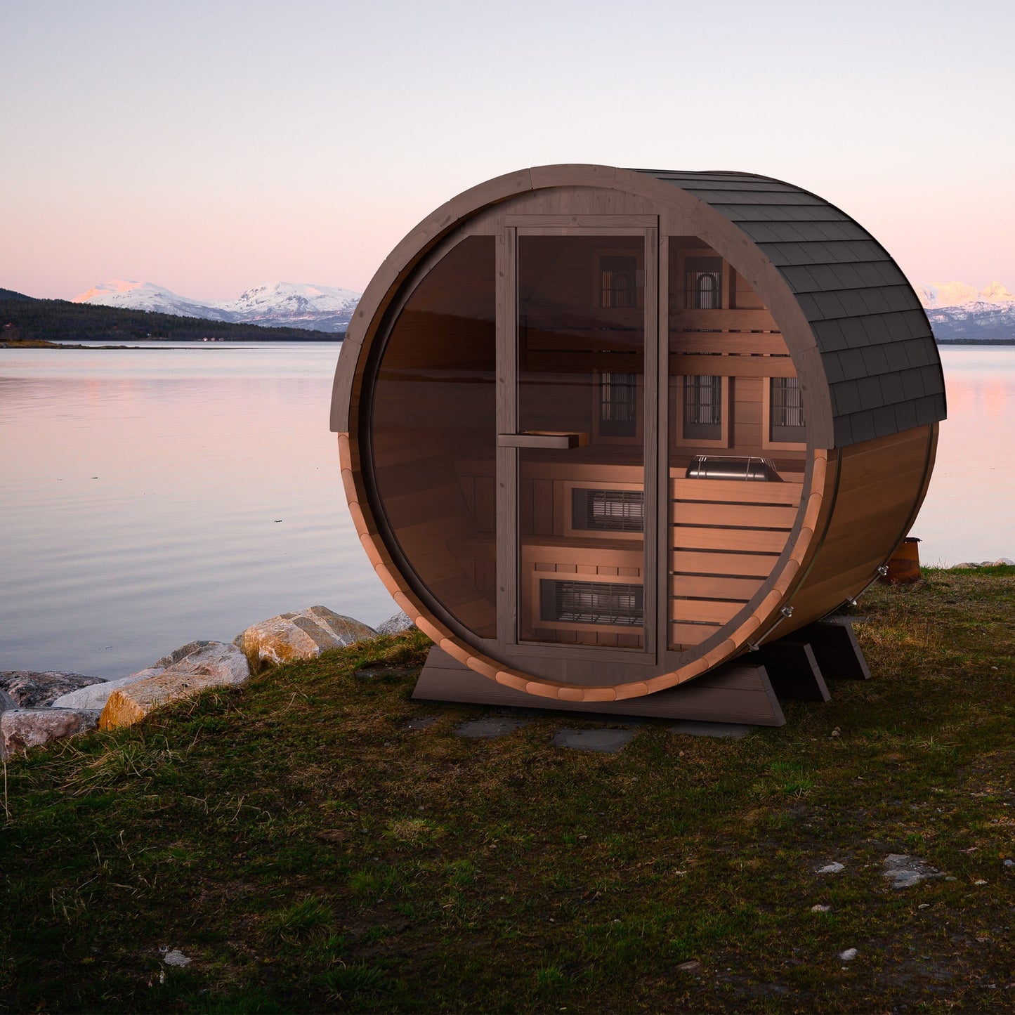 Finnmark Cedar Combination Barrel Sauna FD-6