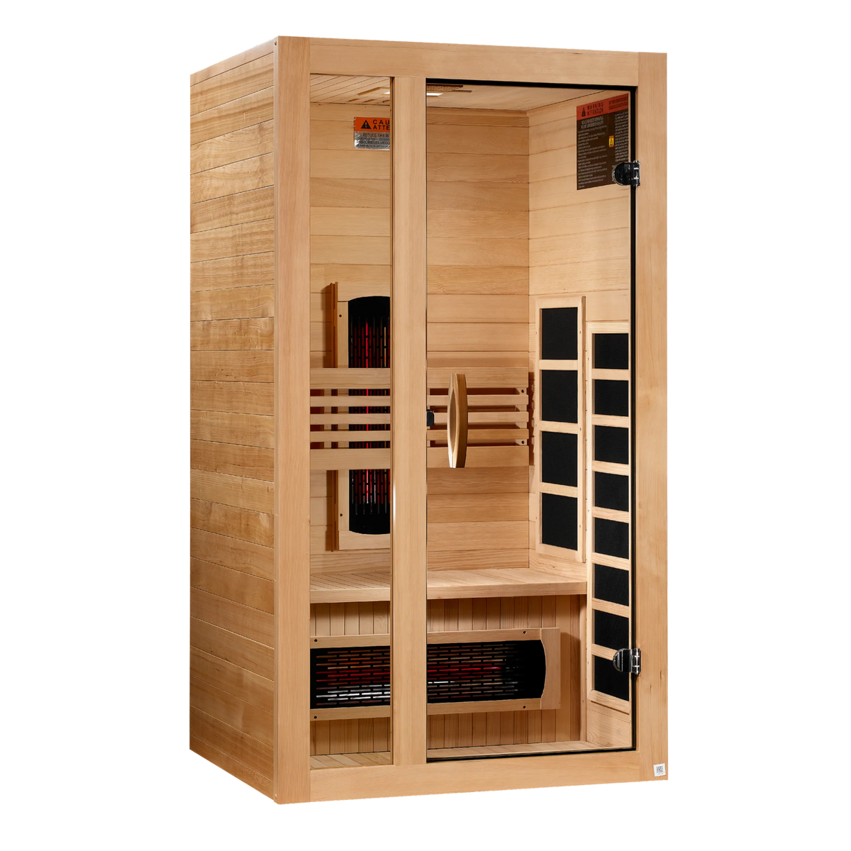 Dynamic Gracia 1-2 Person Full Spectrum Near Zero EMF FAR Infrared Sauna, Canadian Hemlock, DYN-6119-03 FS