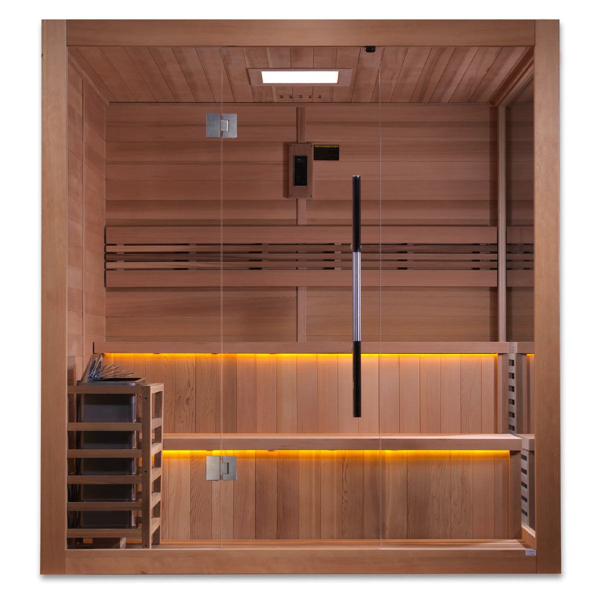 Golden Designs Kuusamo Edition 6 Person Traditional Sauna | Canadian Red Cedar Interior | SKU: GDI-7206-01