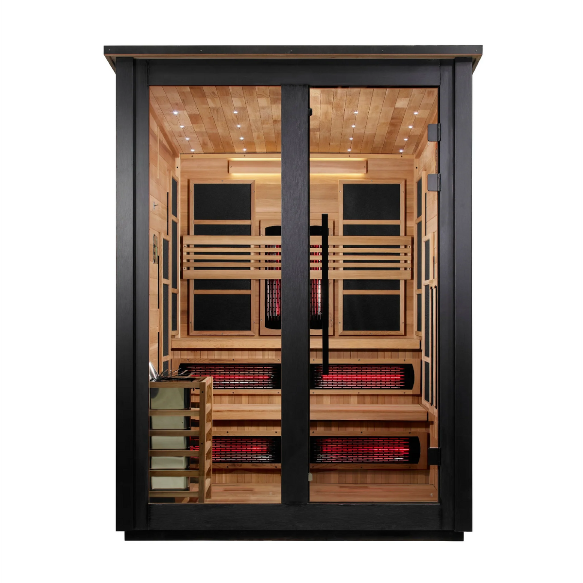 Golden Designs Kaskinen 6-Person Outdoor Hybrid Sauna - 2 Tone Finish GDI-8526-03
